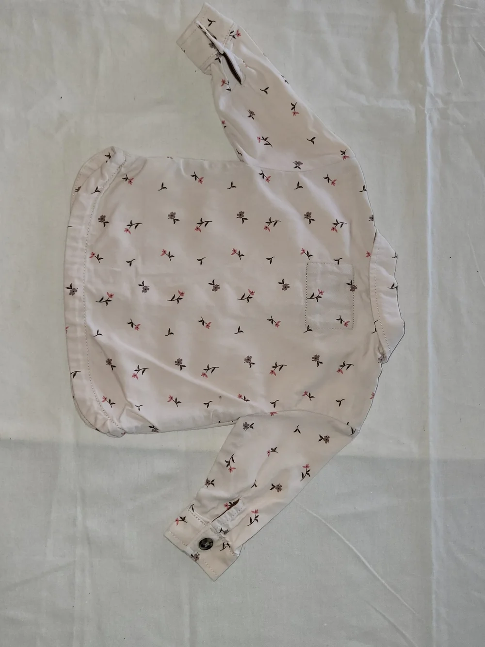 Old Navy Cream Floral Button-Front Jacket & Overall Set